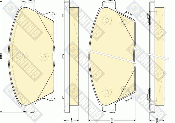 Girling 6118479 - Kit de plaquettes de frein, frein à disque cwaw.fr