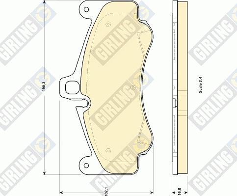 Girling 6118599 - Kit de plaquettes de frein, frein à disque cwaw.fr