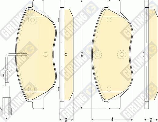 Girling 6118554 - Kit de plaquettes de frein, frein à disque cwaw.fr