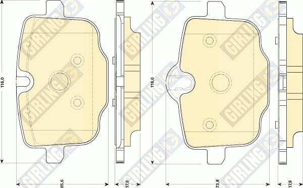 Girling 6118691 - Kit de plaquettes de frein, frein à disque cwaw.fr