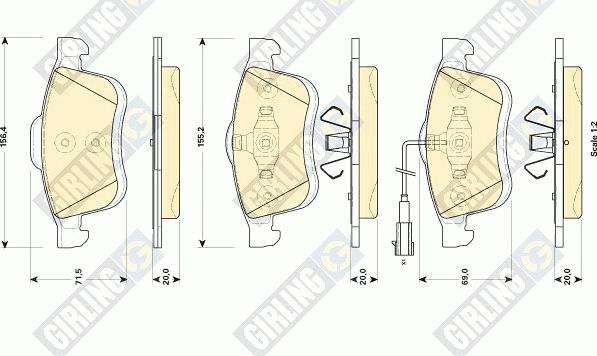 Girling 6118644 - Kit de plaquettes de frein, frein à disque cwaw.fr