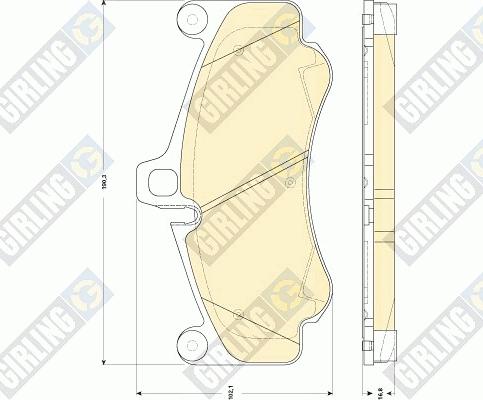 Girling 6118639 - Kit de plaquettes de frein, frein à disque cwaw.fr