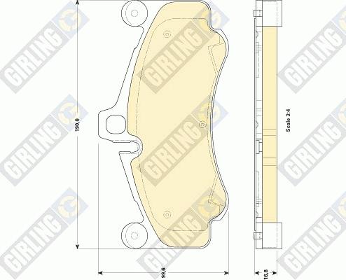 Girling 6118629 - Kit de plaquettes de frein, frein à disque cwaw.fr