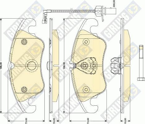 Girling 6118051 - Kit de plaquettes de frein, frein à disque cwaw.fr