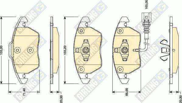 Girling 6118072 - Kit de plaquettes de frein, frein à disque cwaw.fr