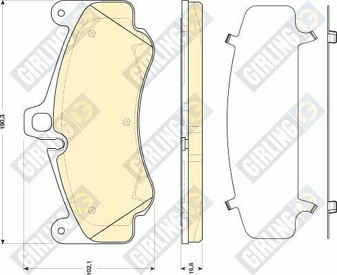 Girling 6118179 - Kit de plaquettes de frein, frein à disque cwaw.fr