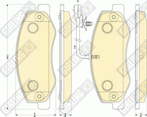 Girling 6118859 - Kit de plaquettes de frein, frein à disque cwaw.fr