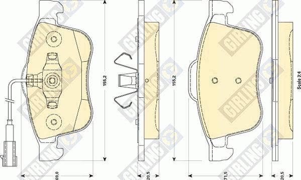 Girling 6118802 - Kit de plaquettes de frein, frein à disque cwaw.fr