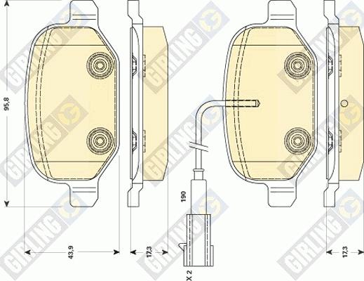 Girling 6118811 - Kit de plaquettes de frein, frein à disque cwaw.fr