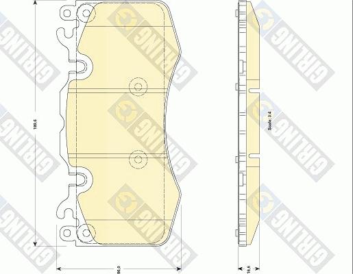 Girling 6118349 - Kit de plaquettes de frein, frein à disque cwaw.fr