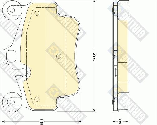 Girling 6118369 - Kit de plaquettes de frein, frein à disque cwaw.fr