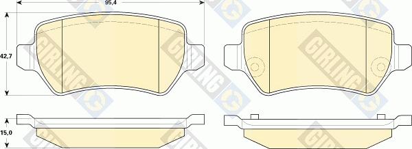 Girling 6118311 - Kit de plaquettes de frein, frein à disque cwaw.fr