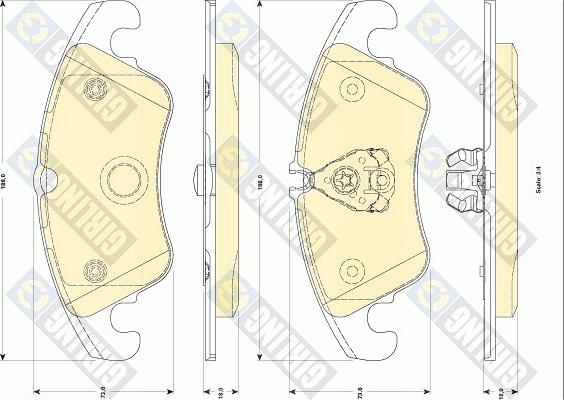 Girling 6118331 - Kit de plaquettes de frein, frein à disque cwaw.fr