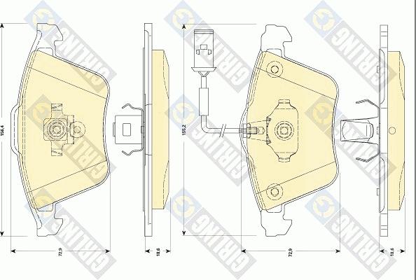 Girling 6118322 - Kit de plaquettes de frein, frein à disque cwaw.fr