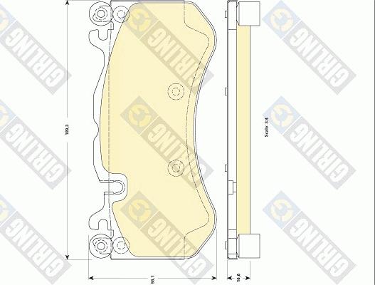 Girling 6118379 - Kit de plaquettes de frein, frein à disque cwaw.fr