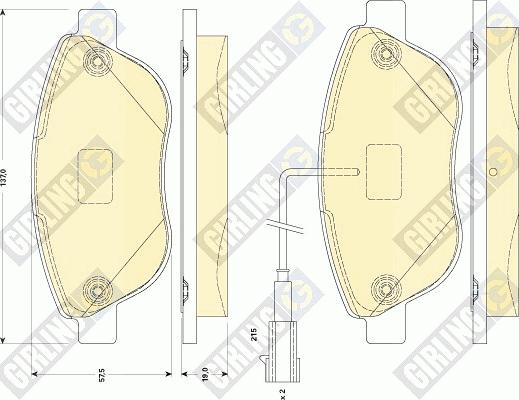 Girling 6118294 - Kit de plaquettes de frein, frein à disque cwaw.fr