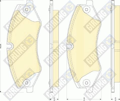 Girling 6118251 - Kit de plaquettes de frein, frein à disque cwaw.fr