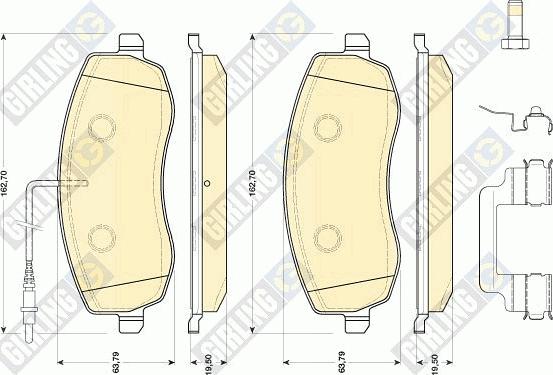 Girling 6118201 - Kit de plaquettes de frein, frein à disque cwaw.fr