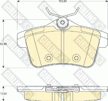 Girling 6118281 - Kit de plaquettes de frein, frein à disque cwaw.fr