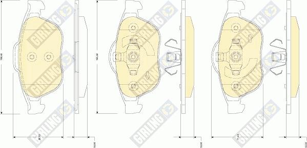 Girling 6118232 - Kit de plaquettes de frein, frein à disque cwaw.fr