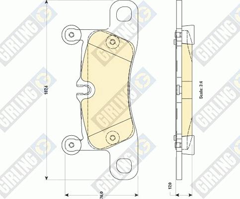 Girling 6118759 - Kit de plaquettes de frein, frein à disque cwaw.fr