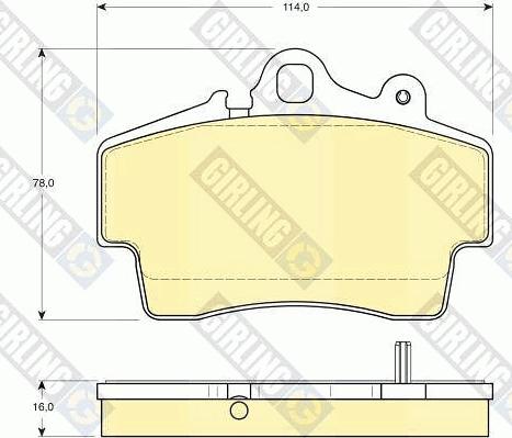 Girling 6113949 - Kit de plaquettes de frein, frein à disque cwaw.fr