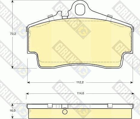 Girling 6113959 - Kit de plaquettes de frein, frein à disque cwaw.fr