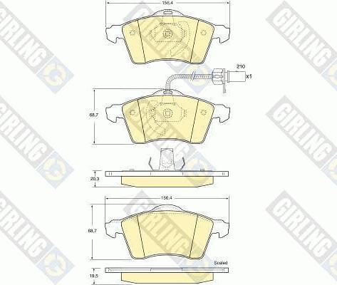 Girling 6113912 - Kit de plaquettes de frein, frein à disque cwaw.fr