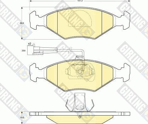 Girling 6113932 - Kit de plaquettes de frein, frein à disque cwaw.fr