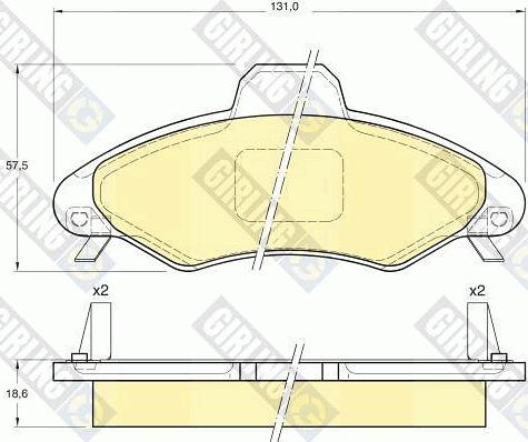 Girling 6113493 - Kit de plaquettes de frein, frein à disque cwaw.fr