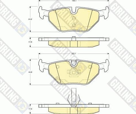 Girling 6113442 - Kit de plaquettes de frein, frein à disque cwaw.fr