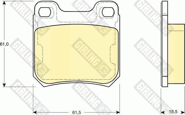 Girling 6113462 - Kit de plaquettes de frein, frein à disque cwaw.fr