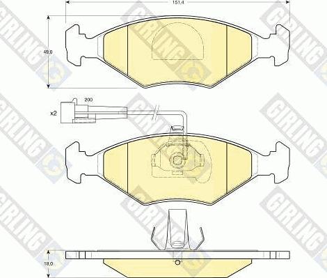 Girling 6113402 - Kit de plaquettes de frein, frein à disque cwaw.fr