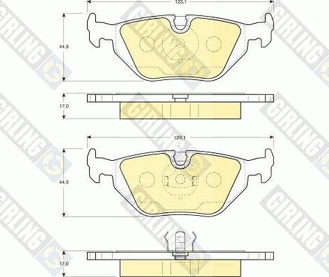 Girling 6113432 - Kit de plaquettes de frein, frein à disque cwaw.fr