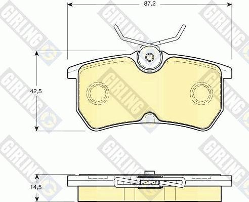 Girling 6113541 - Kit de plaquettes de frein, frein à disque cwaw.fr