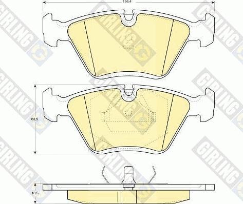 Girling 6113552 - Kit de plaquettes de frein, frein à disque cwaw.fr