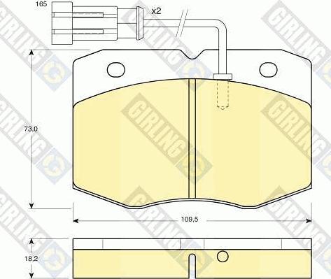 Girling 6113569 - Kit de plaquettes de frein, frein à disque cwaw.fr