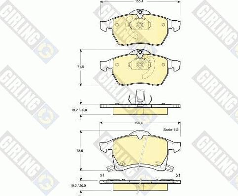 Girling 6113502 - Kit de plaquettes de frein, frein à disque cwaw.fr