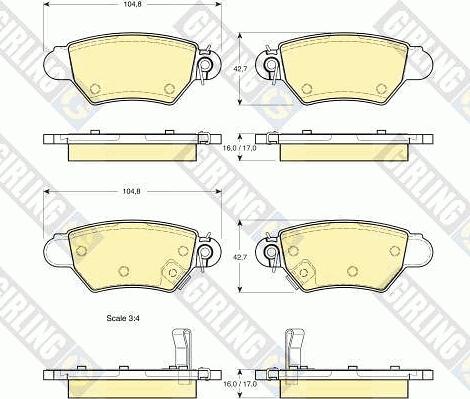 Girling 6113524 - Kit de plaquettes de frein, frein à disque cwaw.fr