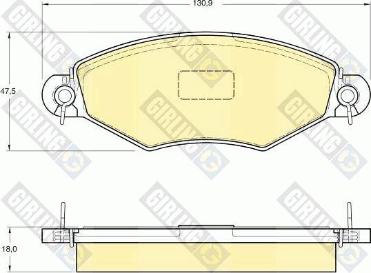 Girling 6113614 - Kit de plaquettes de frein, frein à disque cwaw.fr