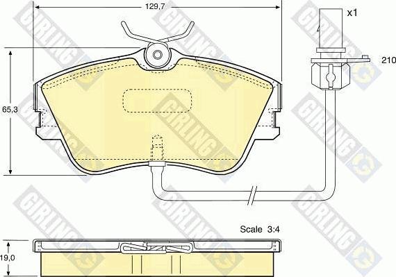 Girling 6113671 - Kit de plaquettes de frein, frein à disque cwaw.fr