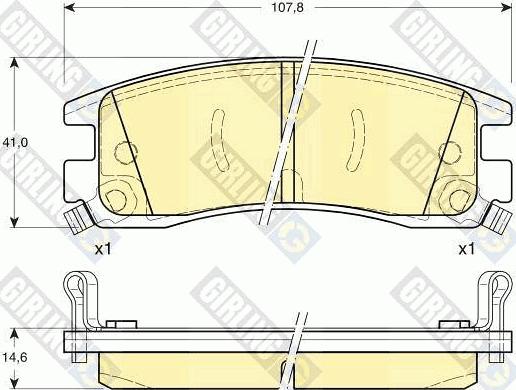 Girling 6113099 - Kit de plaquettes de frein, frein à disque cwaw.fr