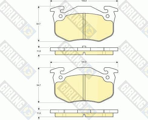 Girling 6113053 - Kit de plaquettes de frein, frein à disque cwaw.fr