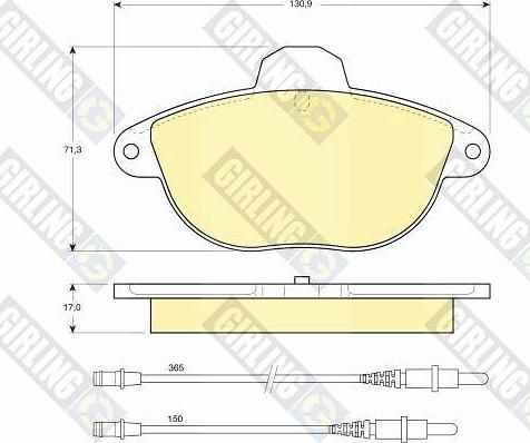 Girling 6113013 - Kit de plaquettes de frein, frein à disque cwaw.fr