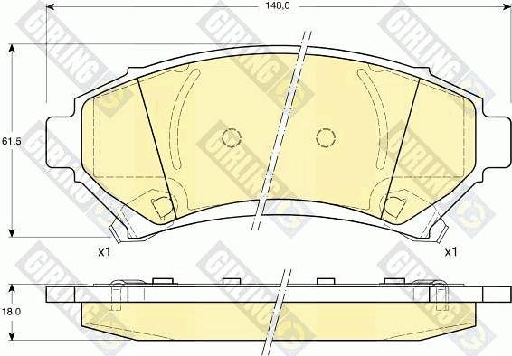 Girling 6113089 - Kit de plaquettes de frein, frein à disque cwaw.fr