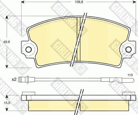 Girling 6113033 - Kit de plaquettes de frein, frein à disque cwaw.fr