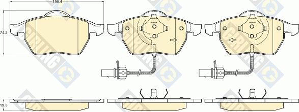 Girling 6113072 - Kit de plaquettes de frein, frein à disque cwaw.fr