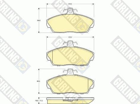 Girling 6113191 - Kit de plaquettes de frein, frein à disque cwaw.fr