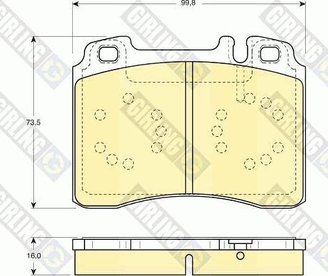 Girling 6113182 - Kit de plaquettes de frein, frein à disque cwaw.fr