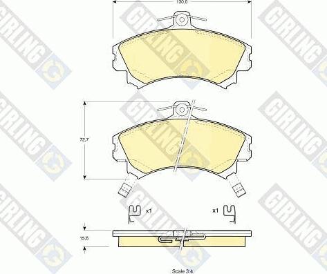 Girling 6113171 - Kit de plaquettes de frein, frein à disque cwaw.fr